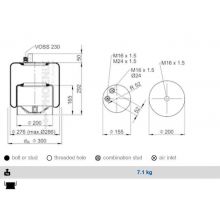 PERNA AER ACTROS 4390NP22 CU PISTON METAL Phoenix 1KF212